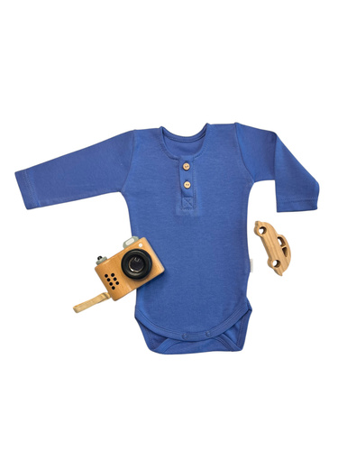 Mamatti BP014 Body polo blu navy a maniche lunghe - abbigliamento elegante per bambino