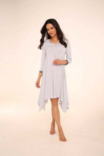 439 Abito da notte Nice De Lafense - eleganza femminile e comfort durante il sonno - melange chiaro