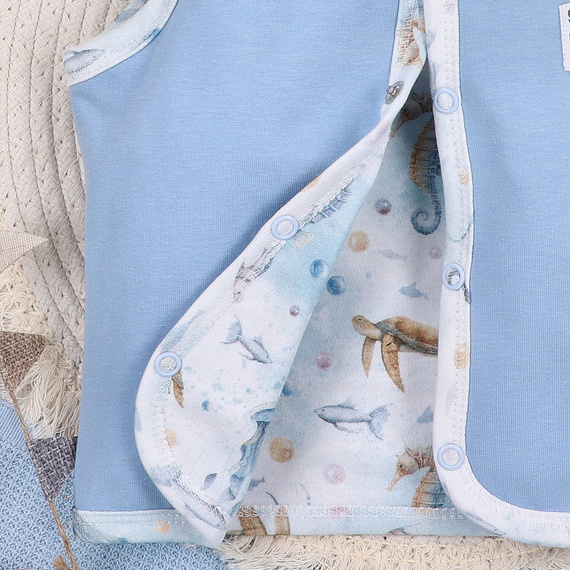 ABN-5458 Sea Of Joy Nini - gilet in cotone organico, chiusura confortevole