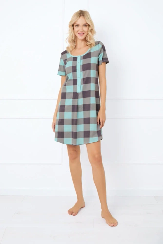 Camicia da notte e vestaglia da allattamento Sandra, manica corta Moda Italiana