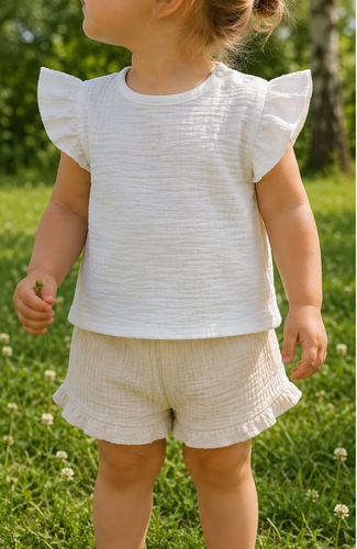 Mamatti BL50102 blusa in mussola bambina leggera cotone estate