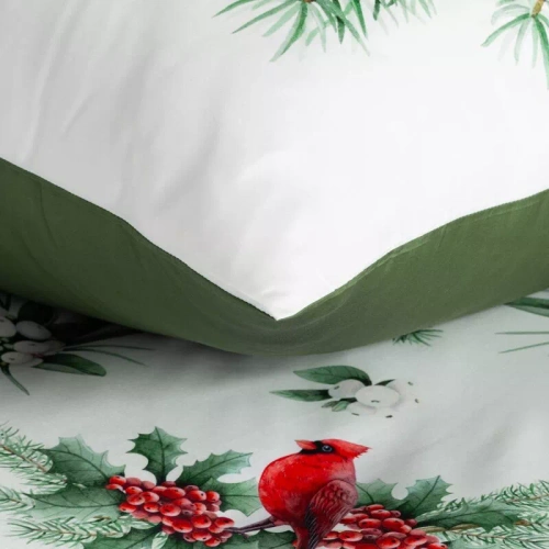 Biancheria da letto natalizia Calm Eurofirany in microfibra bianca con cerniera