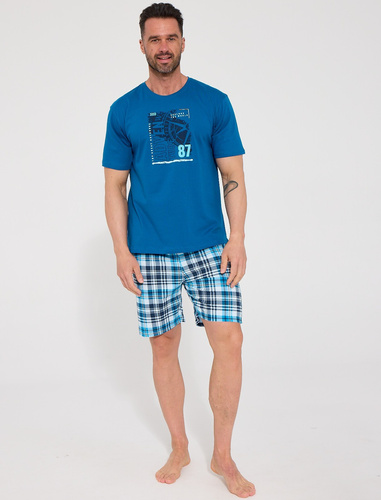 Pigiama Uomo Cornette 326/344 Compass 100% Cotone Pantaloncini Corti