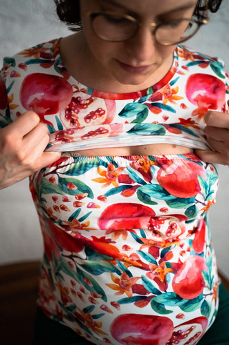 Maglia premaman e per allattamento Milk Shirt blu navy Milk & Love