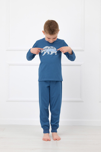 Pigiama bambino Italian Fashion Kasim 100% cotone, lunga - effetto jeans