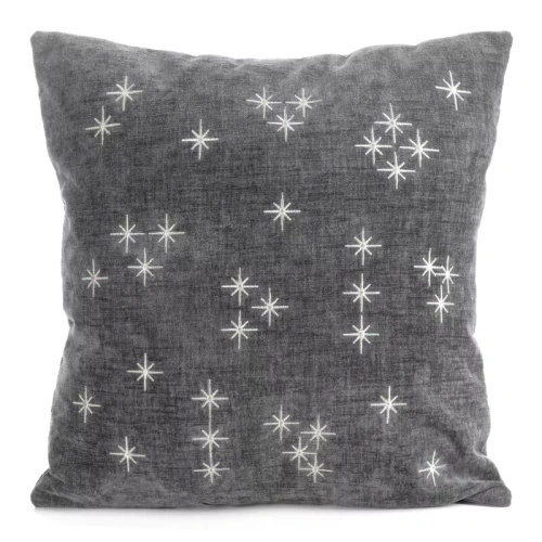 CHP308 Federa natalizia Eurofirany 45x45 con paillettes 3D stelle beige