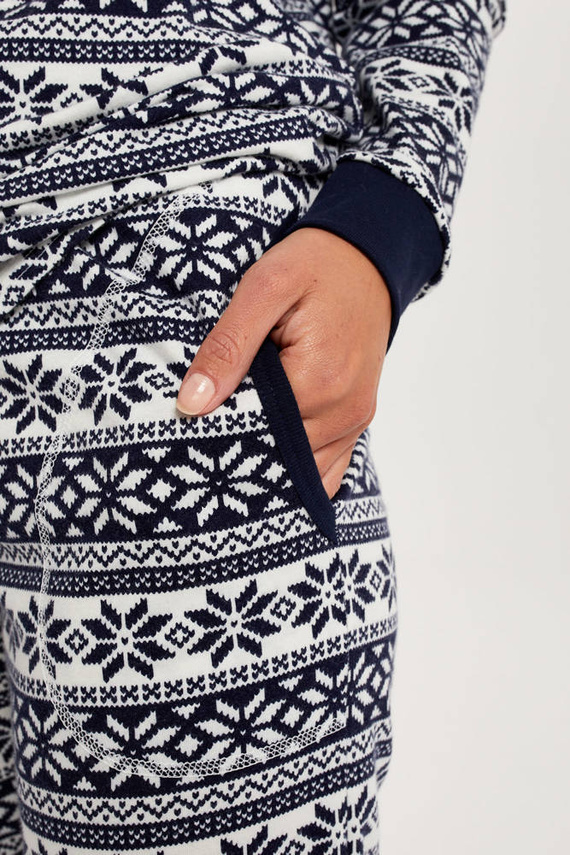 Alaska Pigiama da donna manica lunga, pantaloni lunghi Moda italiana - stampa/verde