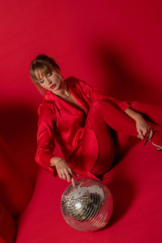 760 Cordelia Camicia sbottonata da donna De Lafense - rosso