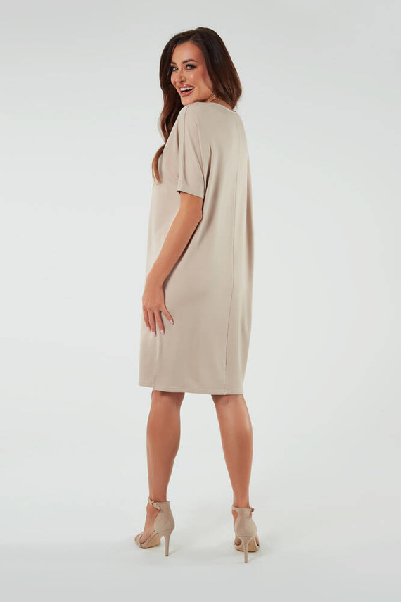 Tunica a maniche corte da donna Soler Moda Italiana - beige