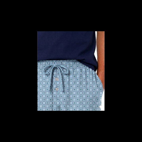 Sesto Senso 2026/02 Pigiama Uomo Corto Blu 100% Cotone