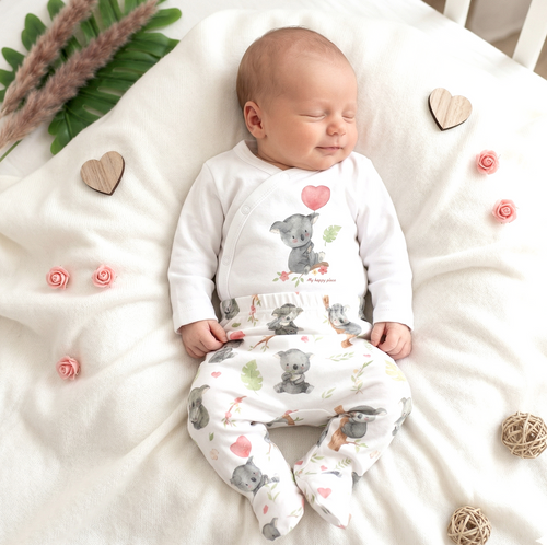 Body Nini Koala 100% cotone biologico, prodotto in Polonia