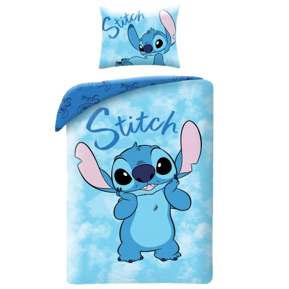Biancheria da letto in cotone Halantex Lilo e Stitch 140x200 reversibile 70x90