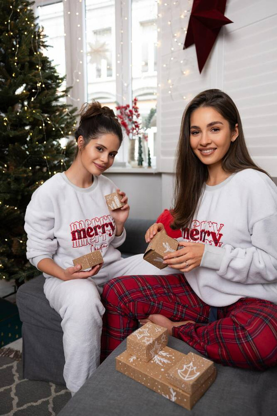 Pigiama da donna Gween Soft/Flannel Sensis - grigio