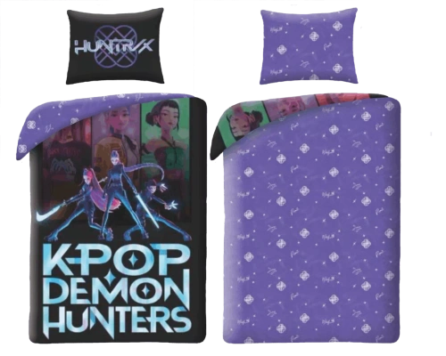 Biancheria da letto K-POP Demon Hunters 03 Halantex 140x200 microfibra + 70x90