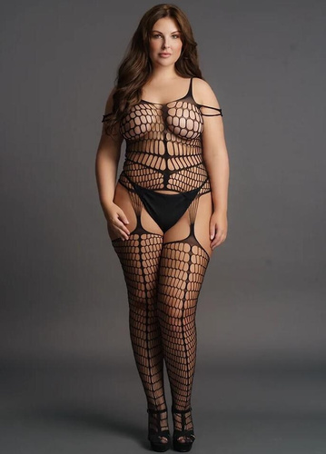 Bodystocking DES021 Le Désir plus size body sensuale in rete