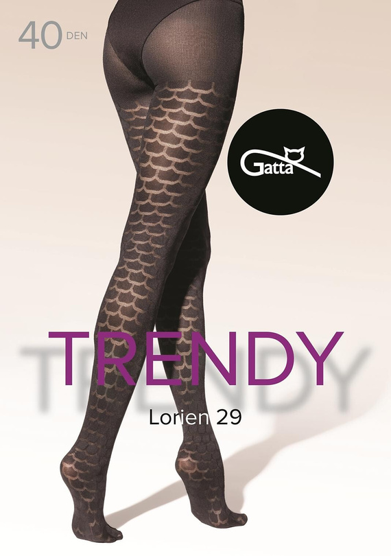 Lorien 29 Collant Gatta - 40 den, motivo a onde, opaco