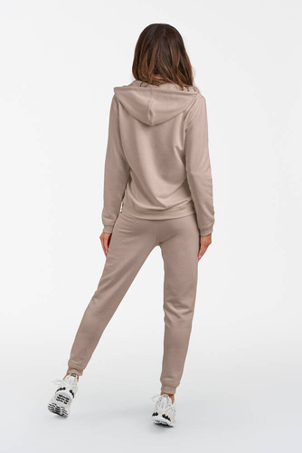 Felpa con cappuccio Roma Donna Moda Italiana - beige