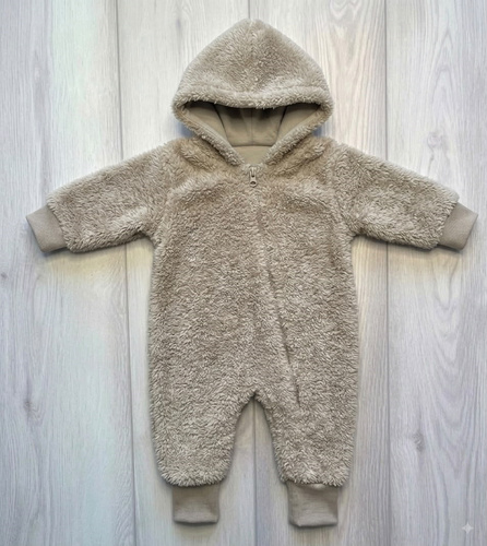 Tuta MIŚ Mamatti KM012 Beige Doppio Strato Cotone con Cappuccio