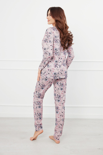 Toliana Pigiama donna manica lunga, pantaloni lunghi Moda italiana