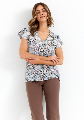 483 Pigiama da donna Cana - blu cioccolato