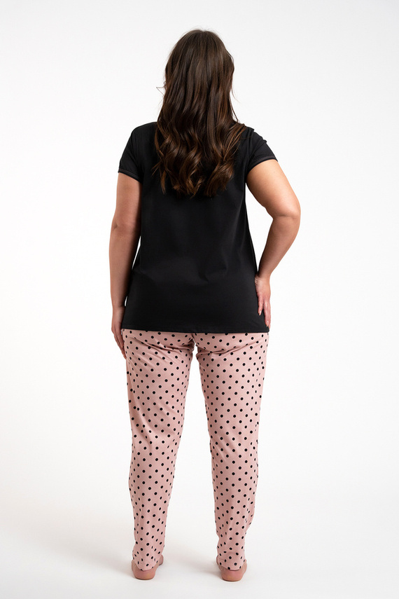 Buscato Pigiama da donna manica corta, pantaloni lunghi Moda italiana nero/stampa