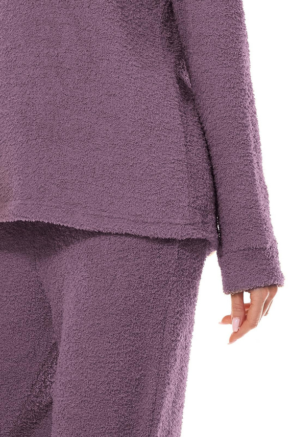2414 Set donna Homewear L&L amethyst - camicetta e pantaloni in morbido tessuto a maglia