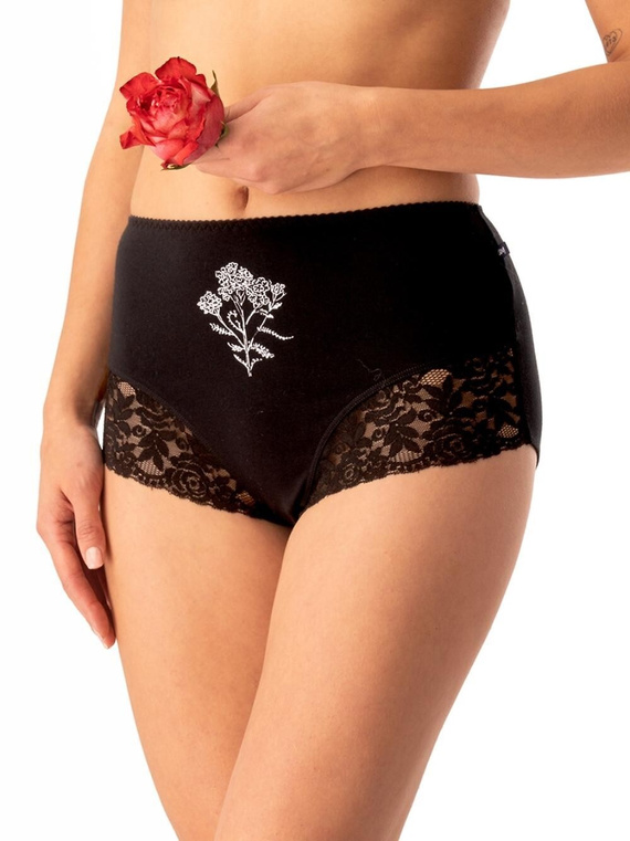 Mutandine da donna Key LPF 578 grigio nero - cotone, confortevoli, confezione da 2 pezzi