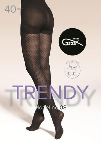 Modeline 08 Gatta collant - 40 den, push-up modellante, check