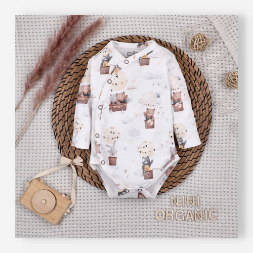Body Nini Balloon Friends 100% cotone biologico, prodotto in Polonia