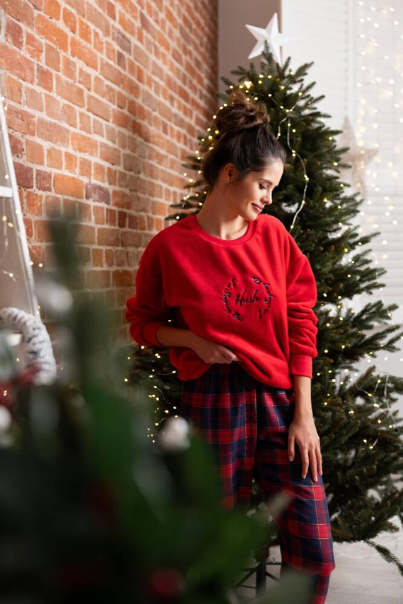 Pigiama Cordelia Sensis donna - blu navy-rosso