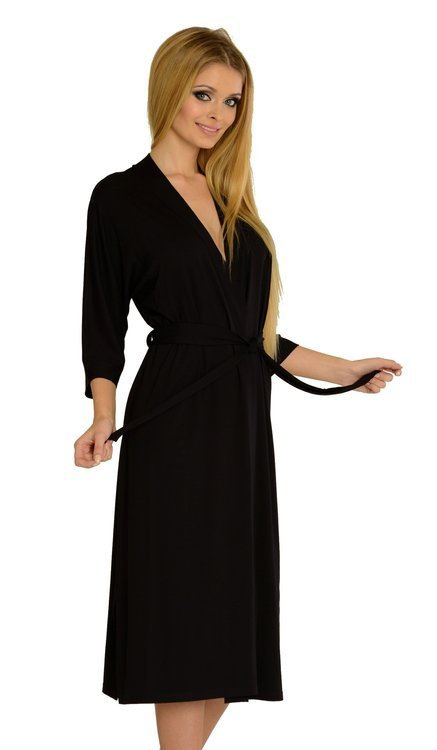 942 Visa Accappatoio lungo De Lafense - nero