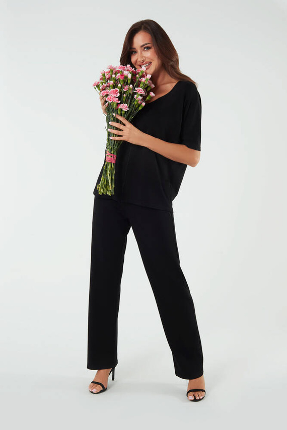 Soler Pantaloni lunghi donna Moda italiana - nero