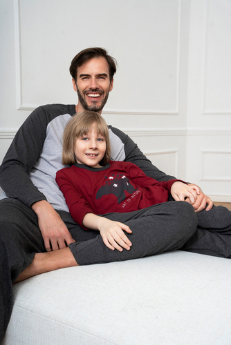 Morten Pigiama bambino Moda italiana bordeaux/c.melange