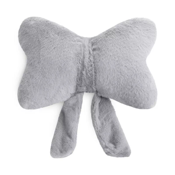 Eurofirany Wiosna 135 – cuscino decorativo 37x10x30 con fiocco silver