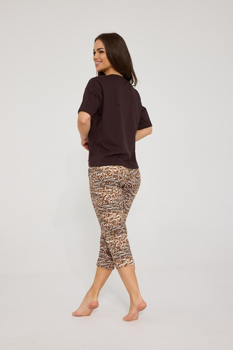 Pigiama donna Cornette 1105/497 Floris 2 rosa 100% cotone 3/4