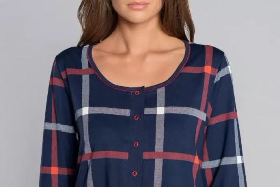 Izera camicia da donna per l'allattamento a 3/4 Moda Italiana - stampa