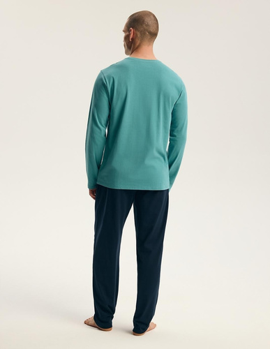 Henderson Core 45500 Flank Pigiama Uomo Verde 100% Cotone Lungo