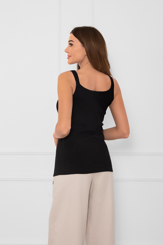 T-shirt Salsa da donna con spalline sottili - Italian Fashion - nero