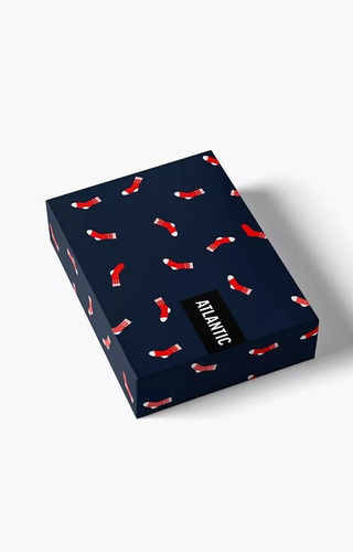 2GMB-010 Boxer Atlantic da uomo - cotone, fantasia natalizia, confezione da 2 pezzi