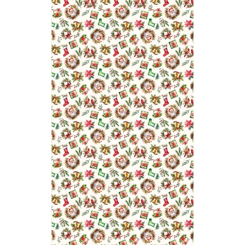 C03 Tovaglia di Natale rossa Markizeta - impermeabile, elegante, produzione di lucidi