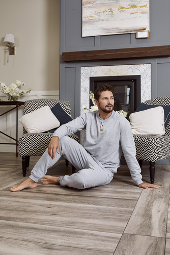 Set tuta Leader lunga. manica, lunghezza. pantaloni Moda Italiana - melange