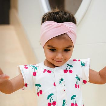 Fascia capelli bambina Eevi Cherry cotone elastica comoda