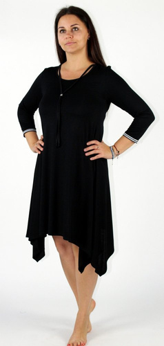 439 Abito da notte Nice De Lafense - eleganza femminile e comfort durante il sonno - nero