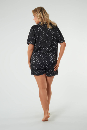 Ria Pigiama da donna a maniche corte, pantaloncini Moda italiana - stampa