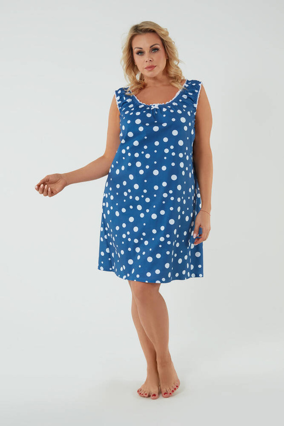 Camicia da notte e vestaglia da allattamento Raba, cinturino largo Moda italiana - stampa blu