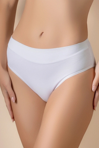 Selene Blanca Slip in Cotone Bianco Vita Alta Comfort Classico