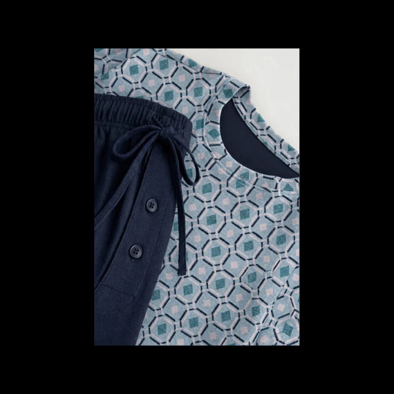Sesto Senso 2723/11 Granat Pigiama Uomo Corto in Cotone 100% Cotone
