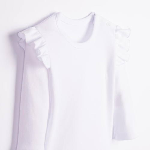 Body neonato Nicol Tosia 225093 100% cotone bianco con volant