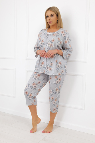 Pigiama donna Dobrawa Italian Fashion 100% cotone manica e pantaloni 3/4