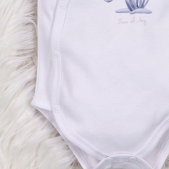 ABN-5474 Mondo sommerso Nini busta corpo bianco - cotone organico, manica corta